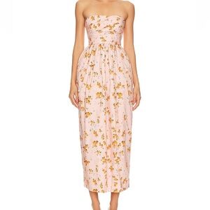 LoveShackFancy Luxie Dress in Persian Orange